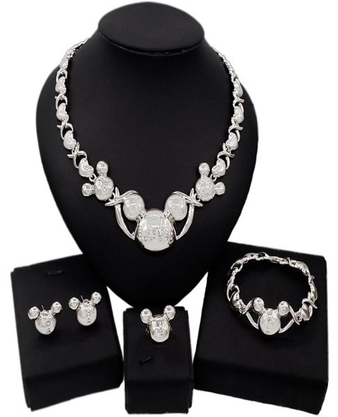 Yulaili What xoxo Jewelry Sets Girl Christmas Gift Милый ожерелье в браслет браслет кольцо.