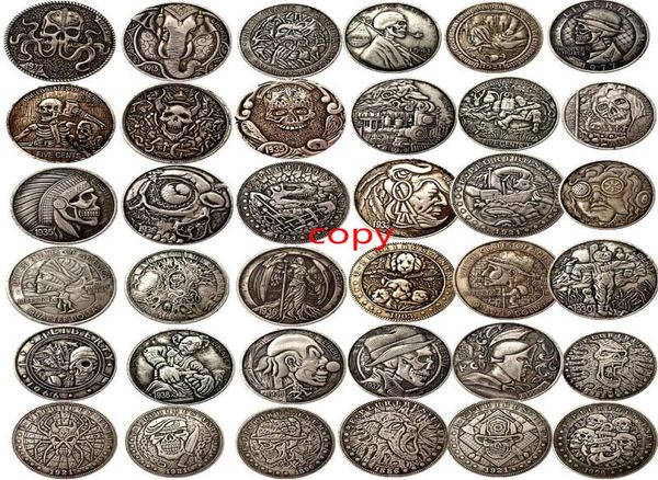 Old Hobo Nickel Souvenir Münzen Antique Geschenke Skelett Fantasie Vintage mittelalterliche Reisesammlungen Metall Coin4612748