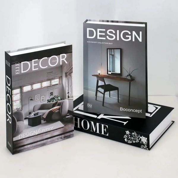 3 pezzi/set di libri finti semplici moderni soggiorno libri artificiali Villa Shelf Room Tavolino Tavolino Decorazione per la casa 240428