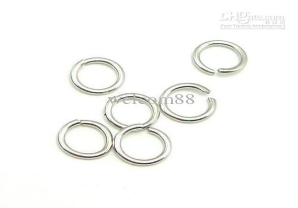 100pcslot 925 Sterling Silver Open Jump Ring Accessori Split Rings Accessorio per gioielli artigianali fai -da -te W50089305602