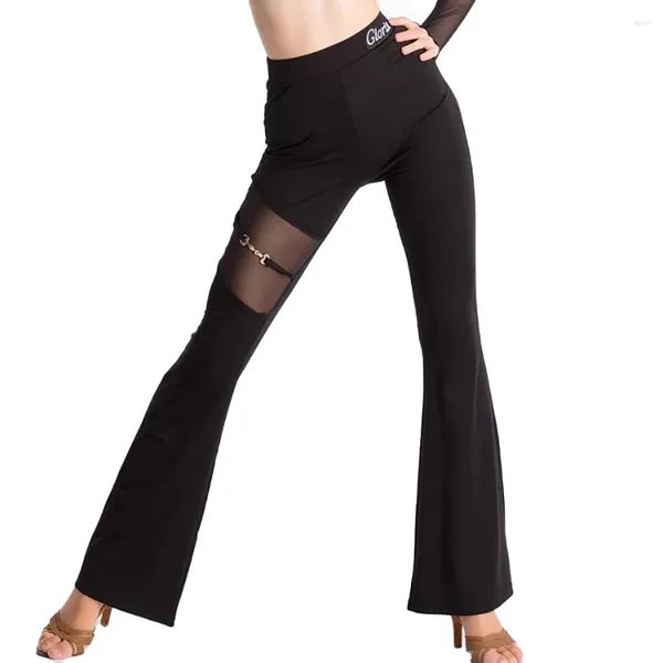 Stage use calça de retalhos de cintura alta vestido de dança latina feminina para mulheres performance Belly Modern Dancing Vestres G4068