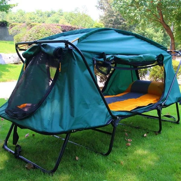Zelte und Schutzhütten Zwei-in-Eins-Camping im Freien, das ein Zeltmarschbett faltete, tragbare Regenfischerei