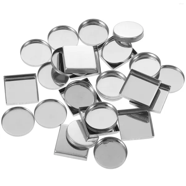 Garrafas de armazenamento 30 PCs Paletas de maquiagem de placa de alumínio
