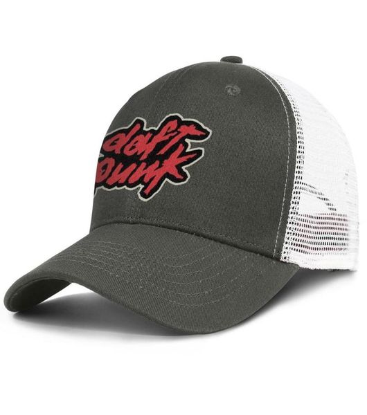 Daft Punk Logo Armygreen Mens e Womens Trucker Cap Ball Design equipado com Hats7492869