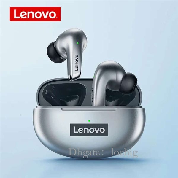 Lenovo LP5 Wireless Bluetooth Earbuds HiFi Music Earphones Headset Sports Fitness com Dual HD Mic New Headphone para Android iOS