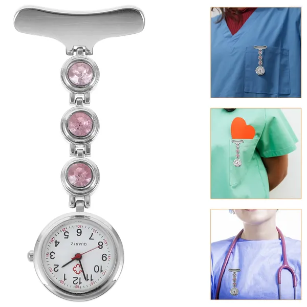 Pocket Watches Creative Tischclip auf FOB Uhren Backpack Digitale Krankenschwestern Revers -Legierung