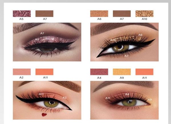 Drop New Handaiyan Glitter und Matte Combined Lidschatten erfüllen unterschiedliche Make -up in Stock8226625