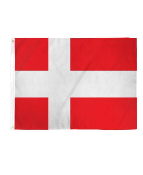Дания Флаги Кантри Национальные флаги 3039x5039ft 100D Полиэстер с двумя медными Grommets4179555