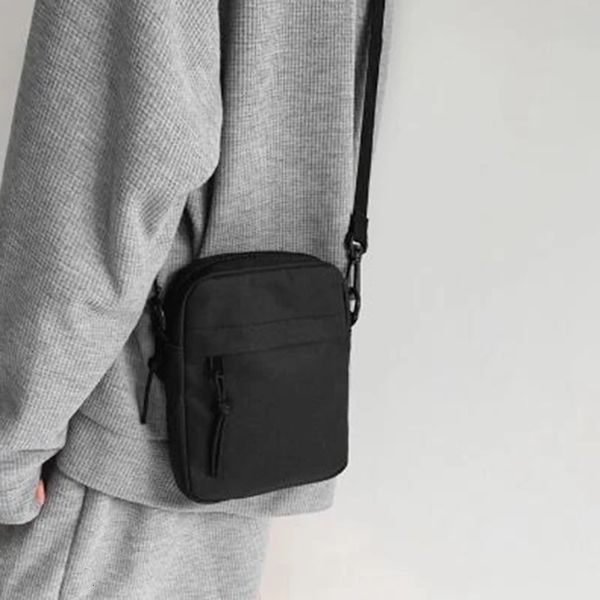 Messenger Slings Bags für Männer lässig Canvas Small Reißverschluss Crossbody Beutel Einfacher Umhängetasche 240416