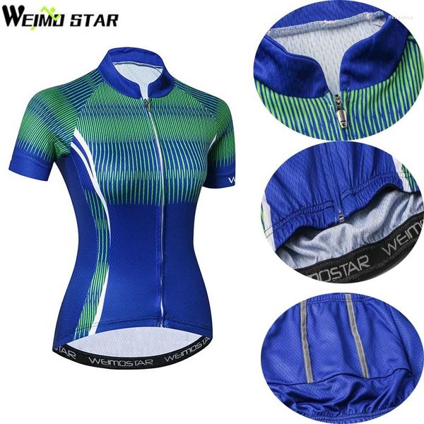 Jackets de corrida Weimostar Women 2024 Pro Team Cycling Jersey Rouping Roupa Ciclismo Clothing Roupas Quick Dry Mtb Bike Tops