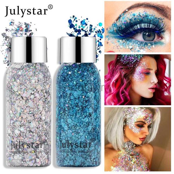 Body Glitter Julystar 10 Eyes Color Glitter Cosmetics Face lantejas de diamante de diamante Jóias de shinestones festival de festas de maquiagem D240503