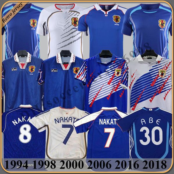 98 06 1994 2000 Japonya Soma Akita Okano Nakata Retro Mens Futbol Formaları Milli Takımı Kawaguchi Evden Uzakta Kaleci Uzun Kollu Kazu Hattori Futbol Gömlekleri