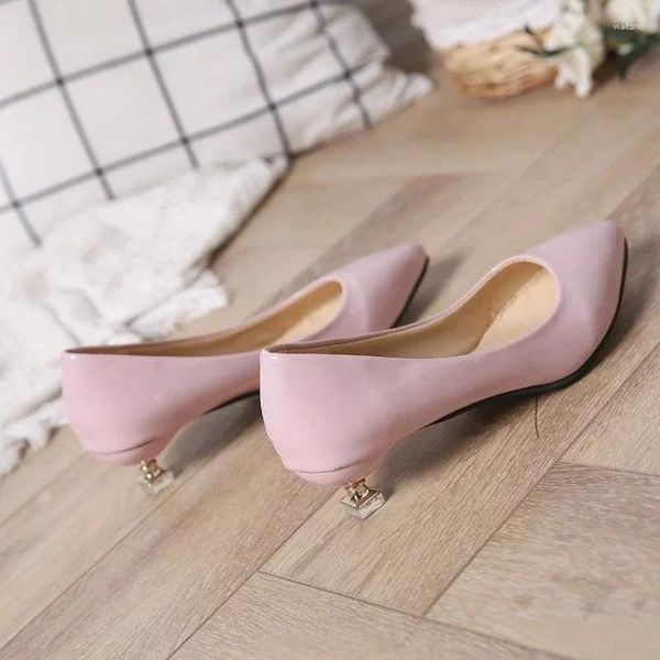 Sapatos casuais rosa escritório de couro normal Casamento feminino