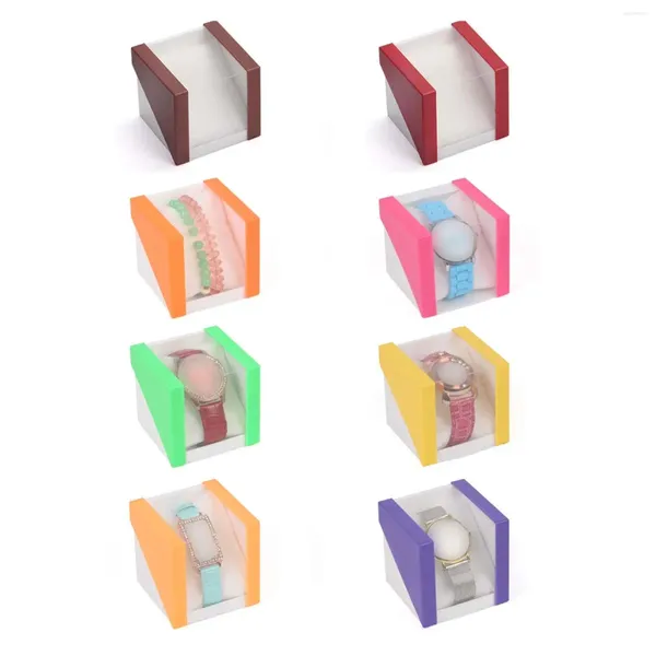 Caixas de relógio Caixa de 6 peças Caixa portátil Slot único com estação de pulso do suporte para presentes Ban Anntile Birthday Men