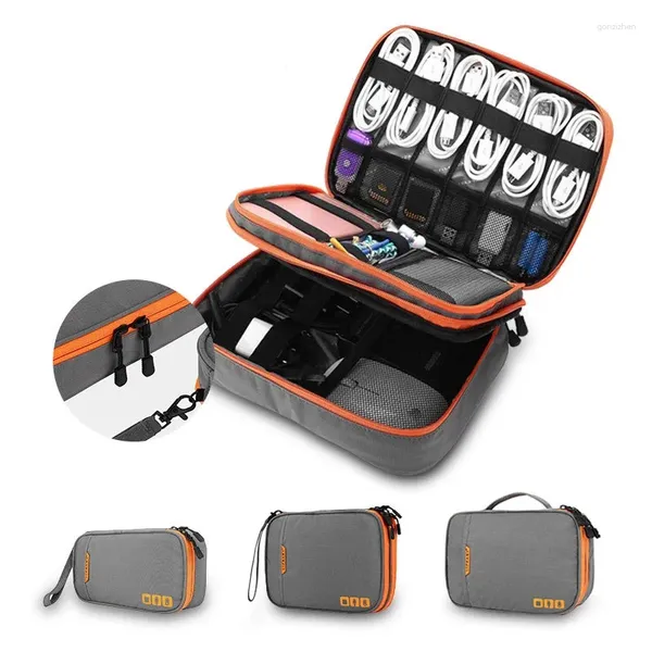 Depolama Çantaları Çok Fonksiyonlu Seyahat Dijital Çanta Mobil Güç Kulübe U Disk Veri Kablosu USB Gadget Organizatör