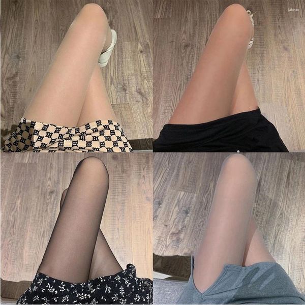 Mulheres meias sexy anti -snagging Ultra Thin Hosiery Hosiery Knee Taxa Manguar pernas nuas Artefato Leggings
