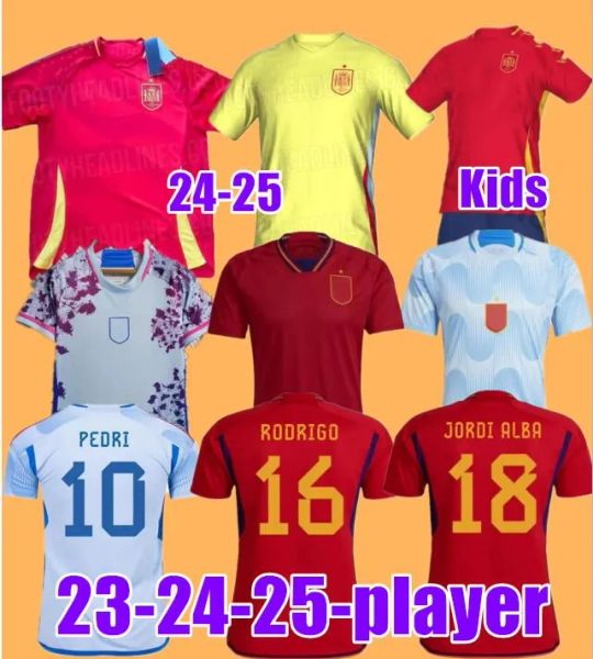 24-25 Jerseys de futebol da Espanha Pedri Lamina Yamal Rodrigo Pino Merino Sergio M.ASENSIO FERRAN HONEES E MULHERES HERMOSO REDONDO CALDENTEY 23 24