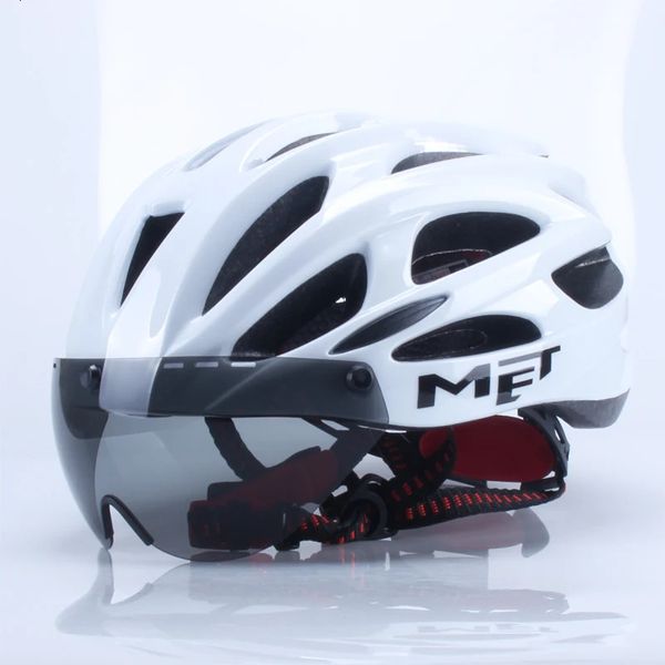 Met Brand Bicycle Men Women Women Bike Helm MTB Mountain Road Ciclismo Integral geformte Radsporthelme Sicherheitskappe mit Objektiv 240428