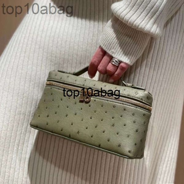 Loro Piano Bag Loro Pouch LP19 OTE Lunch Box мешочка с острием сумочка женская сумка дополнительная карманная кожа дизайнер двухсторонний на молнии