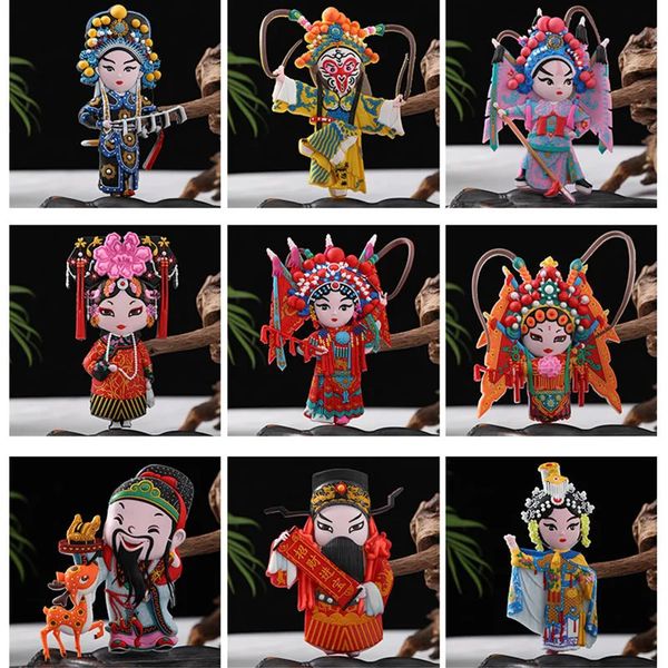 Pequim máscara máscara criativa caracteres tridimensionais Adesivos de geladeira magnéticos em estilo chinês decorações de casa 240429