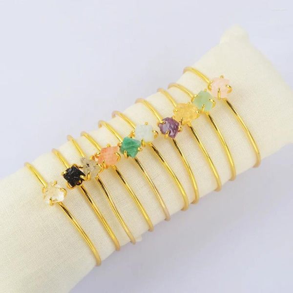 BANGLE BOROSA MOLTI POLORE CHE IRRIGOLARE IL MAGGIORE CHRITALLI ALTRO DI PIETURA NATURALE BRACELE OPPEGINI BRACELE COLORE GOLDEN REIKI GEGNO GUARINALE