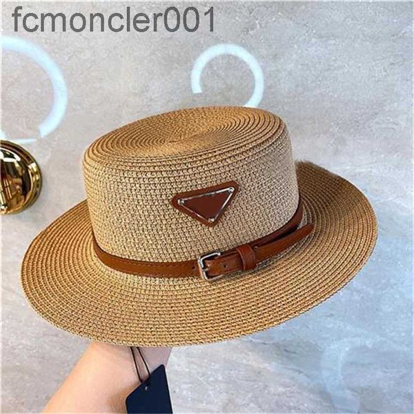 Black Designer Cap Fashion Decorative Beach Hat Triangular Knitting Casquette Street Shopping RETRO Sun Aof Mens Straw Paglie popolare Populario Brim Aglz