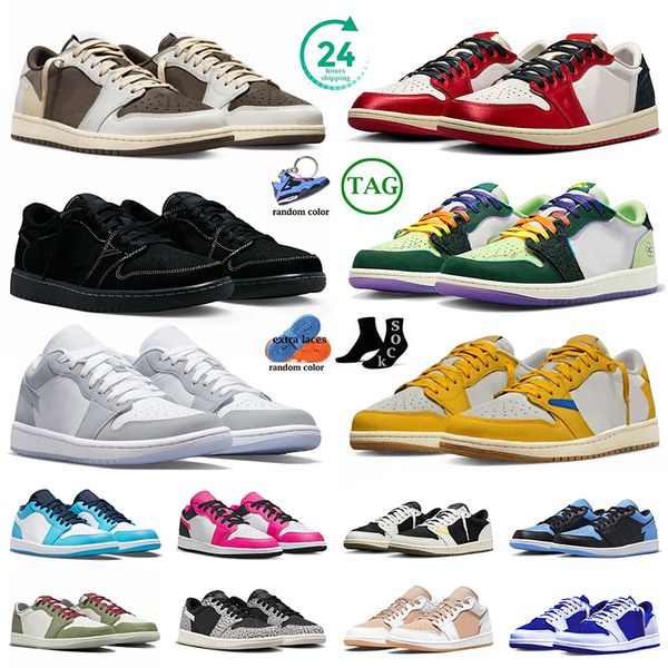 Classico salto da uomo 1 scarpe da basket atletica inversa Mocha 1s Black Phantom Designer Low UNC Frammento allevato con punta d'ombra Sneaker da donna con sneaker da fare jogging