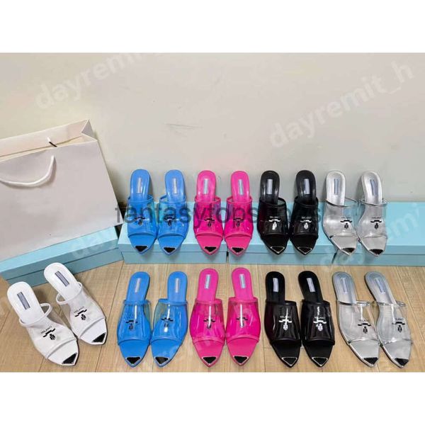 Praddas Pada Prax PRD Sandalen Designer PVC Slipper Frauen Sandalen transparent bedruckt