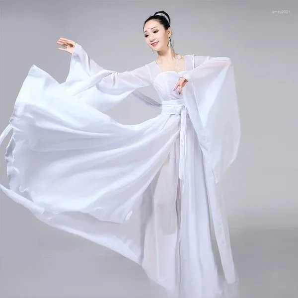 Abbigliamento da palcoscenico in stile cinese femminile antico migliorato Hanfu Super Immortal ed elegante Abbigliamento per esibizioni di danza classica fata