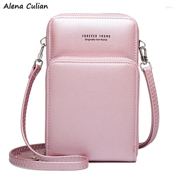 Bag Fashion in pelle Messenger per donne con portata di piccole dimensioni Ladies Sling Cross Cohbody Phone Case