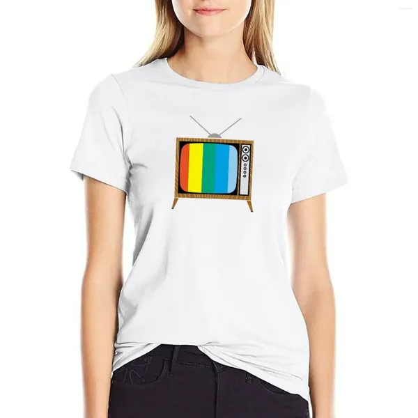 Polos da donna T-shirt retrò TV Summer Top Short Short Short-T-T-Case for Women