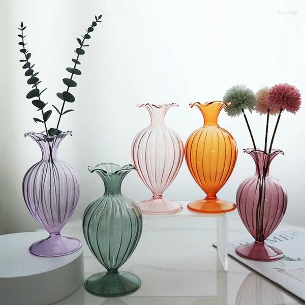 Vasi Nordic Clear Big Bell Belly Vase Creative Flower Decorative Bottles Centrotavola per matrimoni Decorazione per decorazioni per la casa