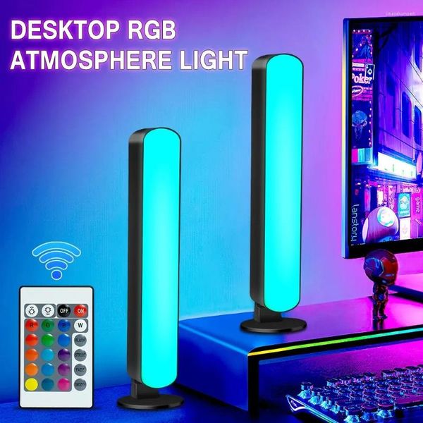 Masa lambaları Akıllı RGB LED Işık Çubukları Müzik Senkronizasyon TV Arka Işığı Oyun PC Odası Yatak Odası Gece Dekorasyon Masaüstü Lamba