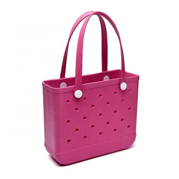 Borsa da cesto di grandi dimensioni Eva Summer Beach Ladies Shopping per vacanze piccole borse da donna in gomma