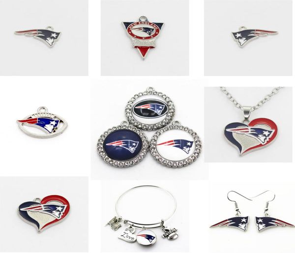 Equipe de futebol americano New England Charms Dangle Charms Sports Diy Bracelet Jóias pendentes de pendura Charms8882297