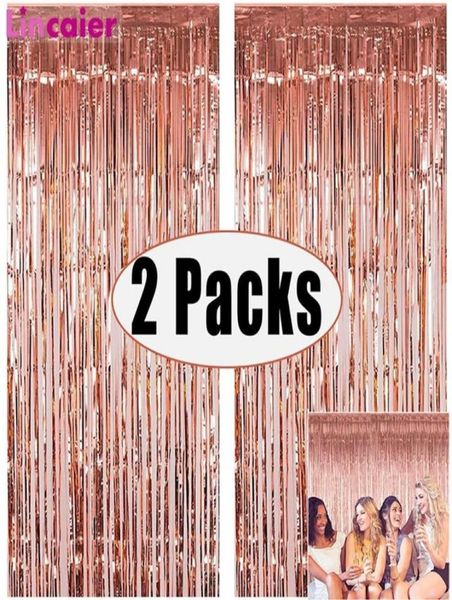 Evento amp partyparty s 2pack fogli metallici fogli di gemelli tende frangia di compleanno nudo bachelorette decorazione per adulti anniversar5562438