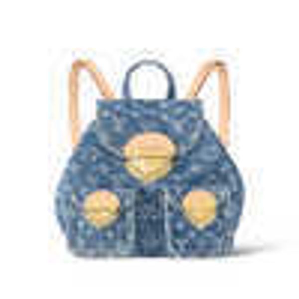 Kids Bags Luxusmarke Frauenbag Venedig Klassische Klassische kleine Denim -Leinwand -Rucksack M46836