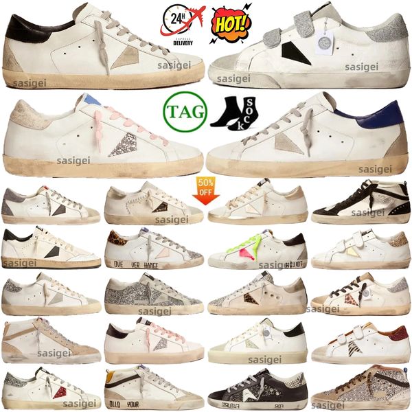 Дизайнерские кроссовки Super Star Trainers Trainers Leade Bege Beige Night Blue White Smulte Silver Green Black Leather Grey Men Women Shoe Mens Womens