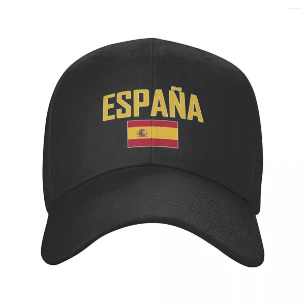 Ball Caps Spagna Nome country con bandiera Sun Baseball Cap Brace Regolable Uomini Donne da Soccer Outdoor per regalo