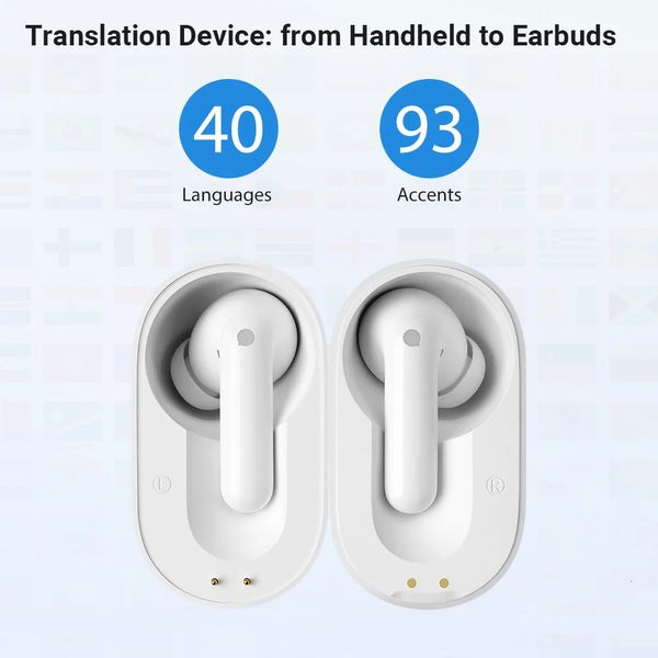 Timekettle M3 Language Simultâneo Tradutor Headset Interpretação de Negócios TRANSTIMAÇÃO DO EARELPELO VIACH TRADUÇÃO DE VOLAÇÃO 240430