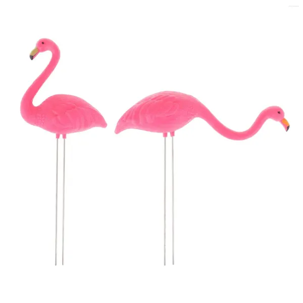 Decorações de jardim Flamingo Particular Estátua Estátua Figuras Acessórios para Topper de Cakes de Casa