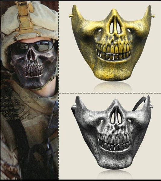 TATTICAL SKULL WARRIR MASSH MASCHIO COSTO DI HUNT COSTO HALLOWEEN MASQUERADE MAZZO MASSAGGIO GIOCO COSPLAY PROP Maschera di protezione militare all'aperto 7297270