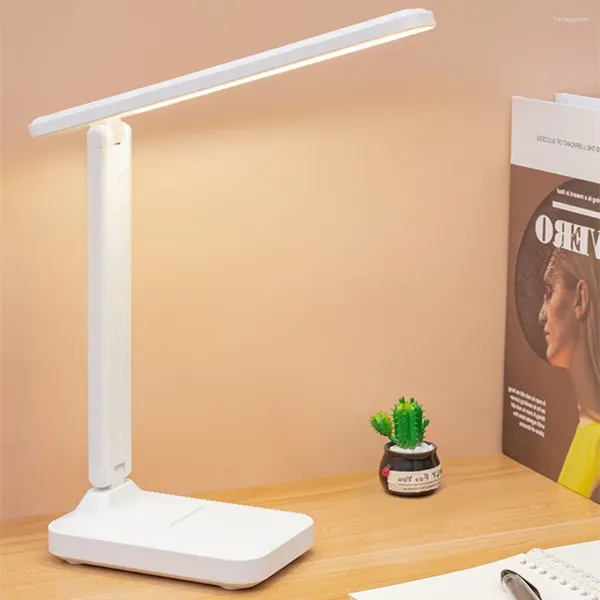 Tischlampen LED -Schreibtischlampe Eye Protect Touch 3 Level Dimmbare Bürolicht faltbare Bett für Lesen Schlafsaalstudie