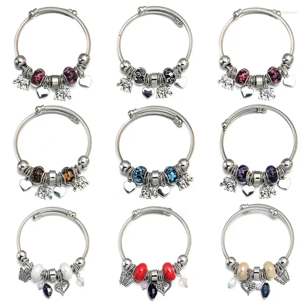 Bracciale ad amore gioielli bracciale in perline di elefante 6 bracciali regolabili bracciali accessori romantici regalo femminile donne