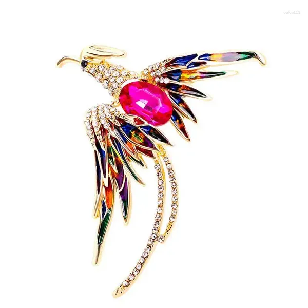 Spille Crystal Phoenix smalto per spilli da bavaglio per spilla jeans cavi badge di zaino gioielli per gli amanti dell'abbigliamento regalo fai -da -te più vecchio