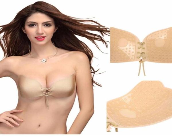 Sexy Adesivo Adesivo Strapping Bandage Bandage Stick Gel Silicone Push Up Invisible Invisible Seamless Bra 2 Colors7808899