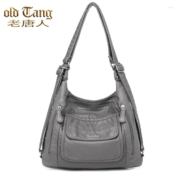 Tasche Old Tang Quality Leder Frauenhandtaschen Designer Multifunktionsumbzug Taschen für Frauen 2024 Reise Rucksack Mochila Feminina