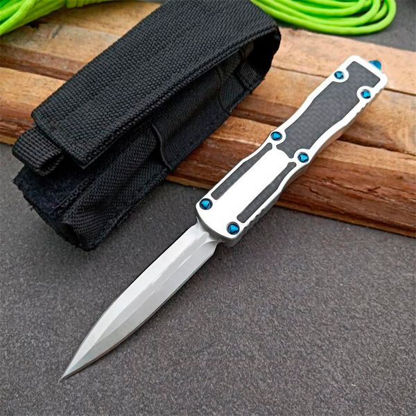 Micro Tech de ponta Auto OTF Knife D2 Aço Blade Fibra de carbono Handeld Camping Outdoor Tool EDC Pocket Knives BM 3300 4600 UT85 UT88