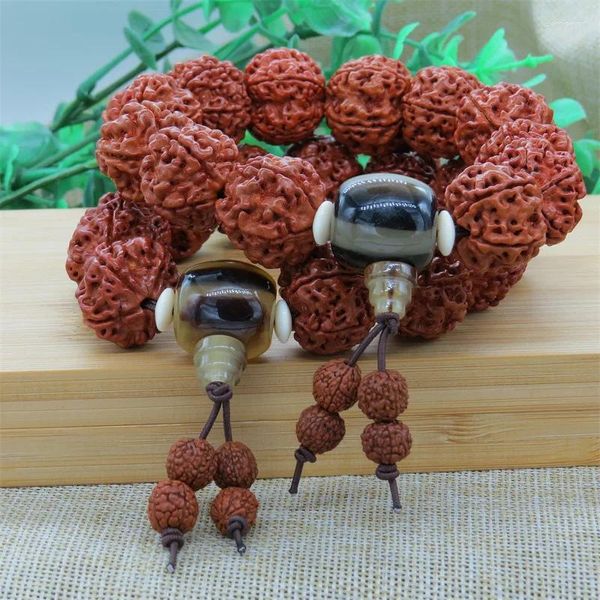 Strand Factory Vendite dirette Nepal Rudraksha Bracciale bone bone Beeswax Five Faces Bodhi Seed Beads Wholesale all'ingrosso