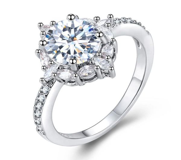 Big Stone Ring Ring Fashion Wedding Jewelry With Shining Crystal CZ Diamond Valinetine Gift3494430